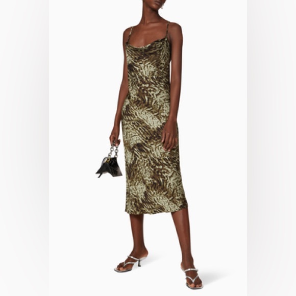 NWT Good American Jungle Print Slip Dress - Picture 3 of 7